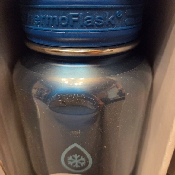 ThermoFlask Stainless Steel 40oz Straw/Spout Lid, 2-pack-Blue and Gray - Picture 2 of 2